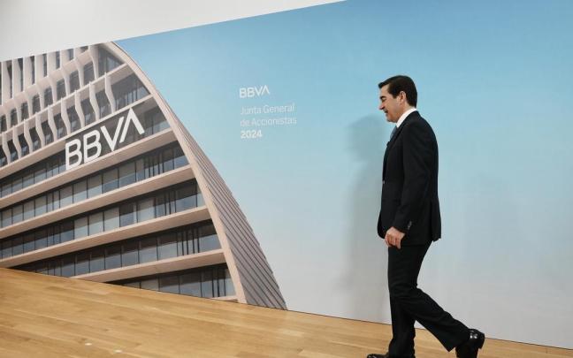 El presidente de BBVA, Carlos Torres Vila, antes de una Junta General de Accionistas del BBVA.