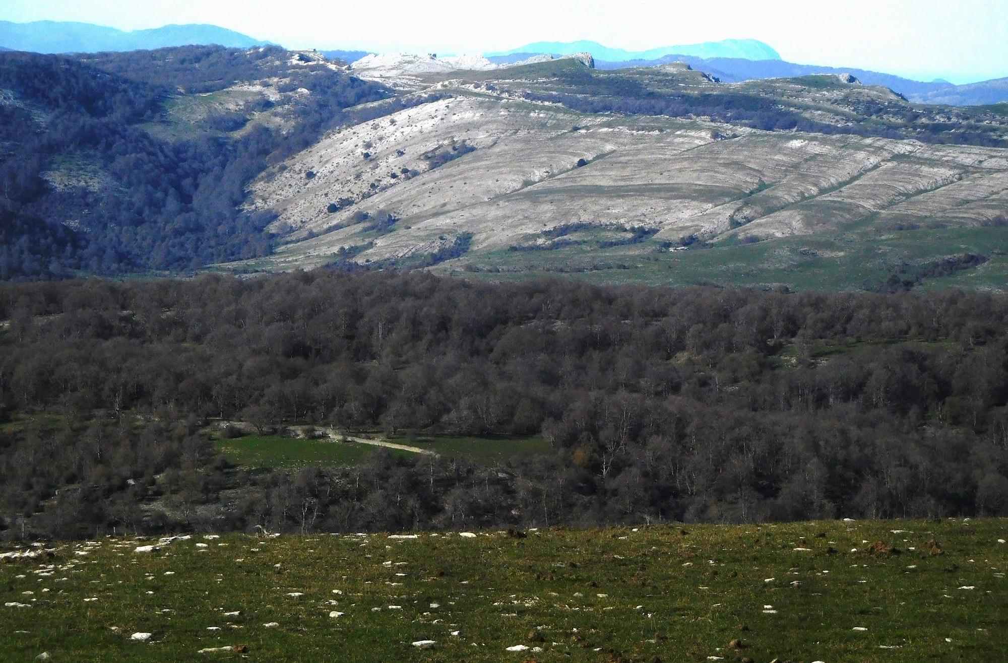 Sierra de Andia y al fondo Aitzgorri
