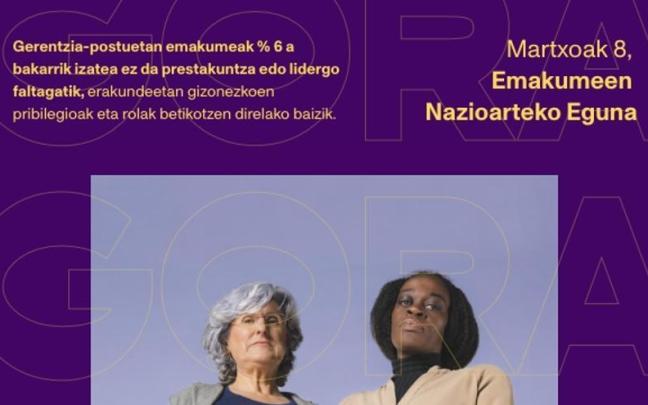 Emakumeak gora! da aurtengo kanpainaren leloa.