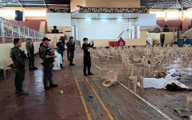 Imagen del lugar de la explosión