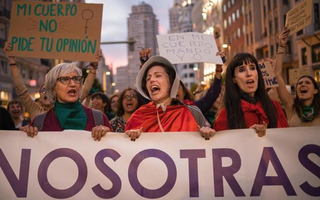 Una manifestación celebrada el pasado mes de septiembre en Madrid por el derecho al aborto seguro.