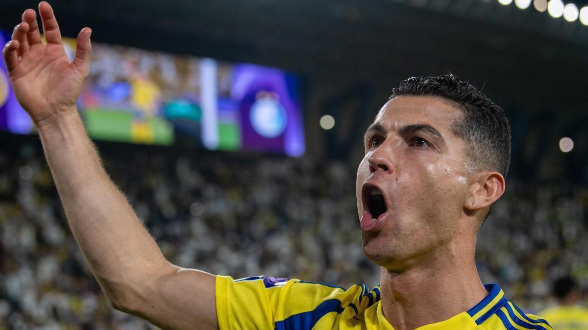 Cristiano Ronaldo celebra uno de sus goles con el Al-Nassr.