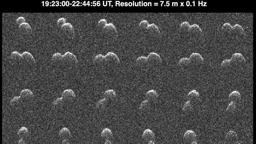 Imágenes de radar del asteroide 2024 JV33.