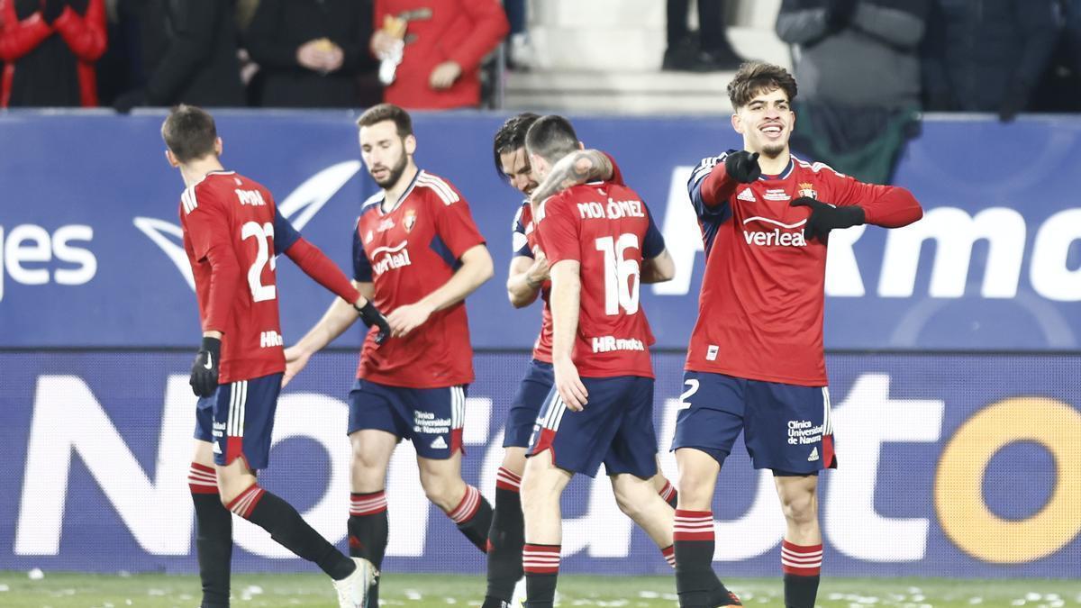 Abde celebra el gol de la victoria.