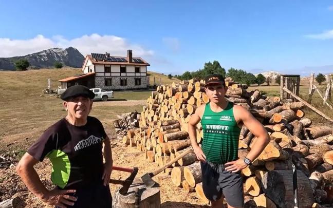 Joseba y Unai Elorrieta, tío y sobrino, protagonizarán el desafío de abrir 14 toneladas de lena