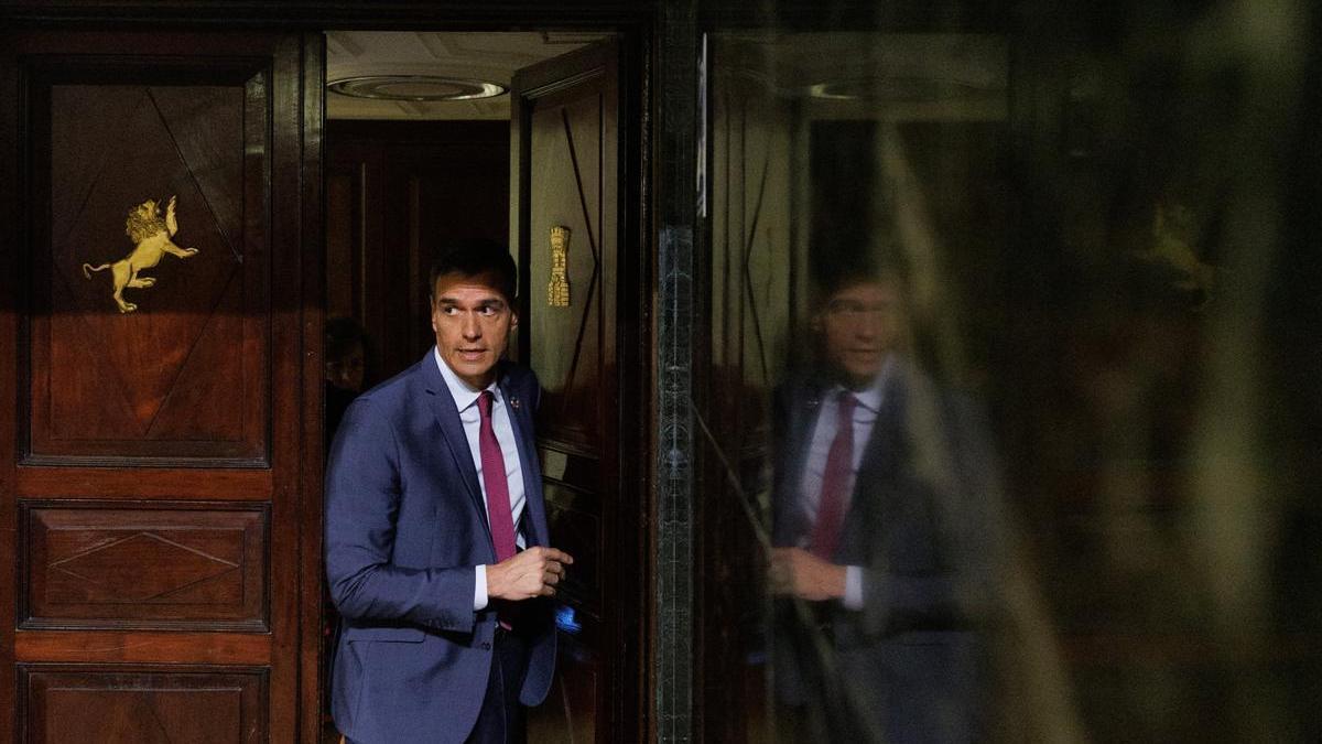 Pedro Sánchez durante una sesión plenaria en el Congreso de los Diputados.