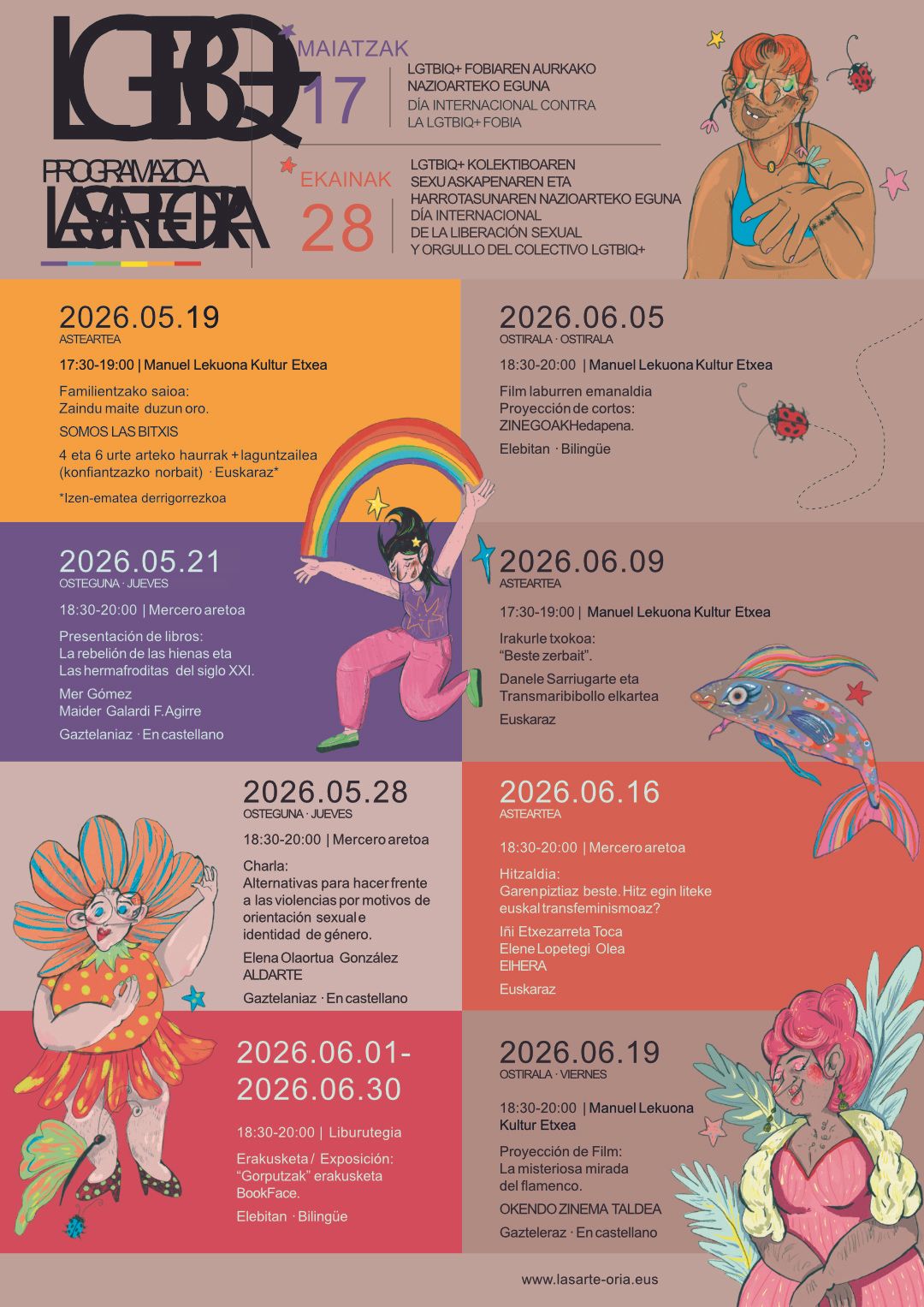 Cartel con la programación.