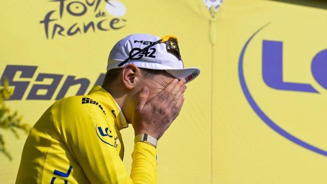 El líder del Tour, Tadej Pogacar.