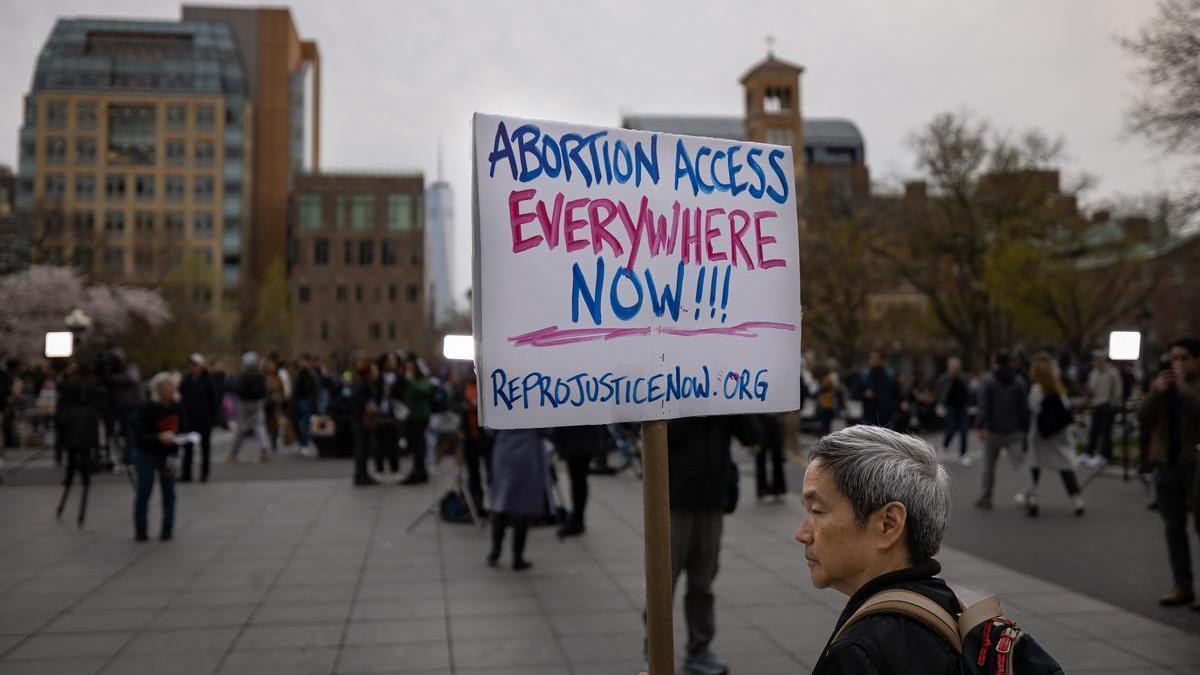 Imagen de archivo de una protesta a favor del derecho al aborto en Nueva York.