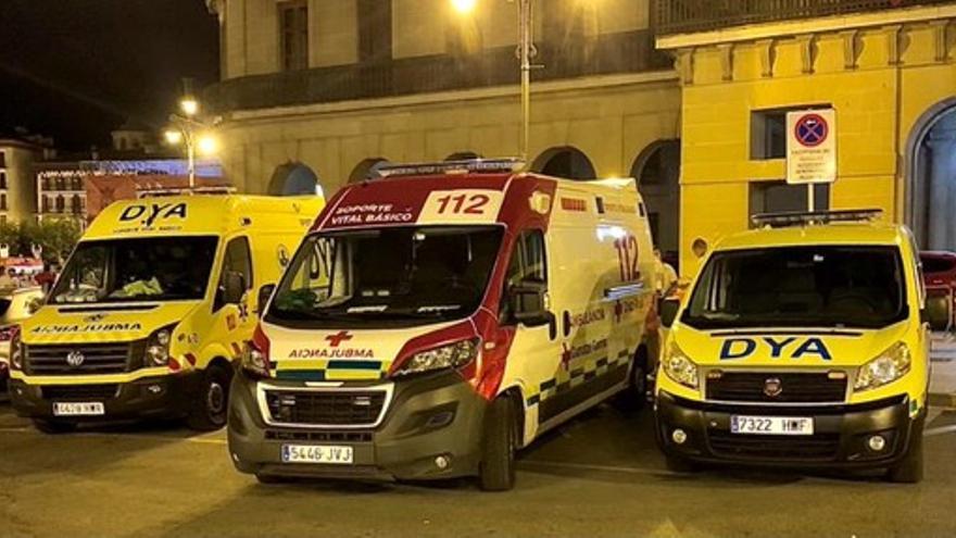 Ambulancias de DYA Navarra.
