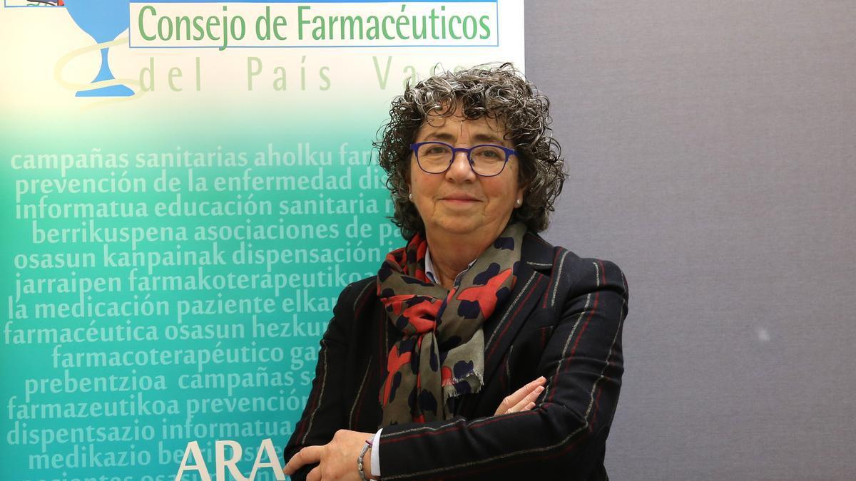 Milagros López de Ocáriz, presidenta del Colegio Oficial de Farmacéuticos de Álava.