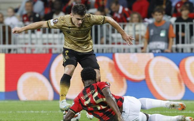 Barrenetxea, ante el Niza. / SEBASTIEN NOGIER