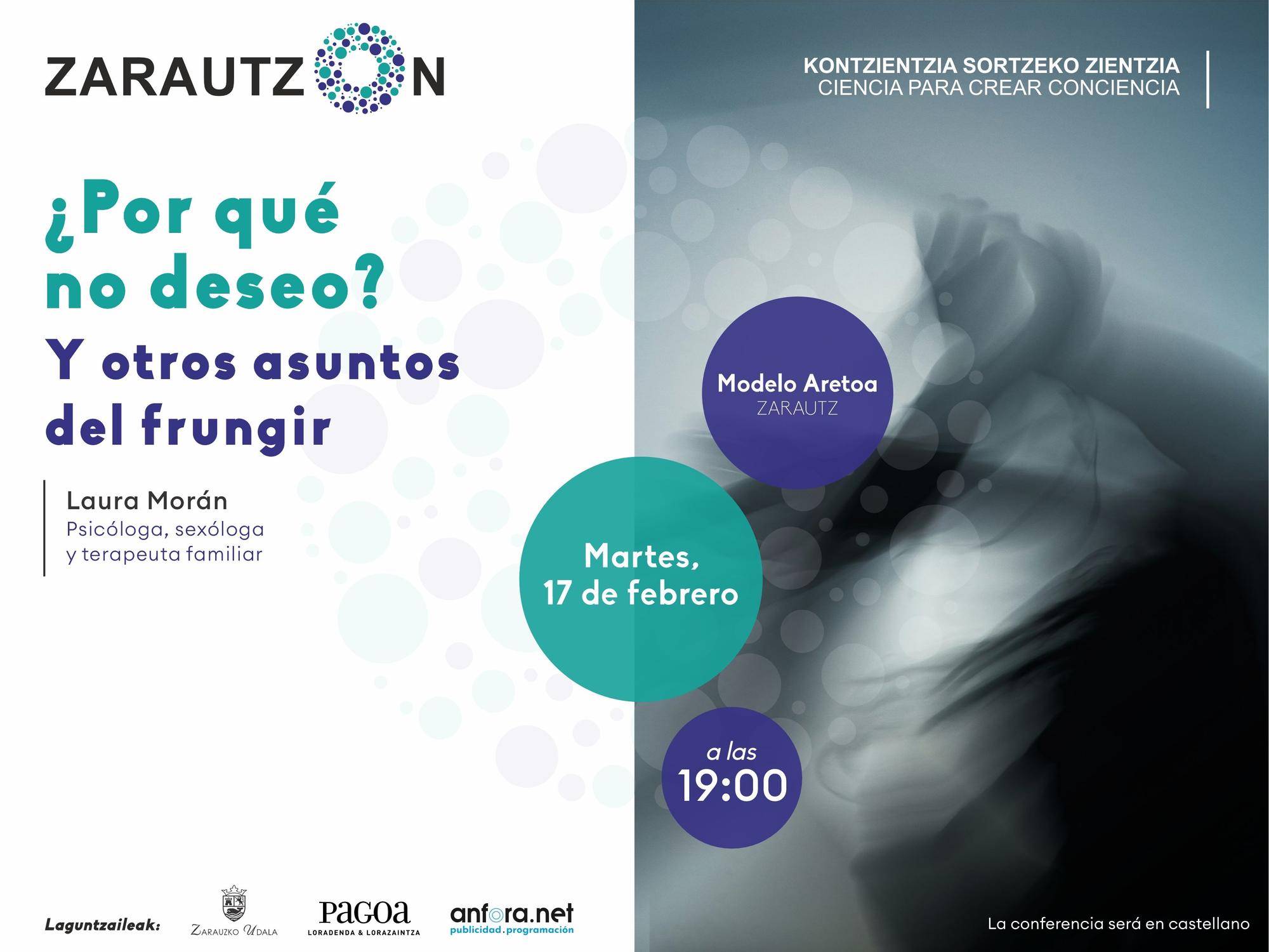 Cartel de la charla de este martes.