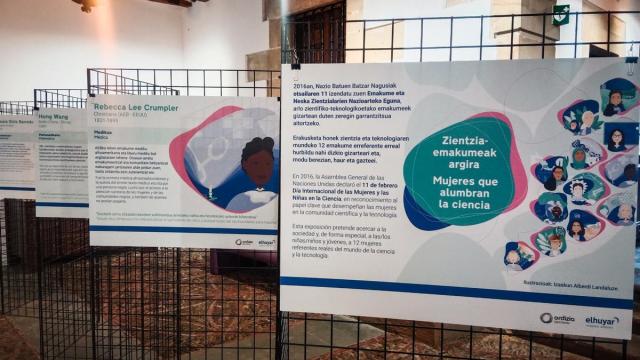 La exposición sobre mujeres científicas que acoge Ordizia.