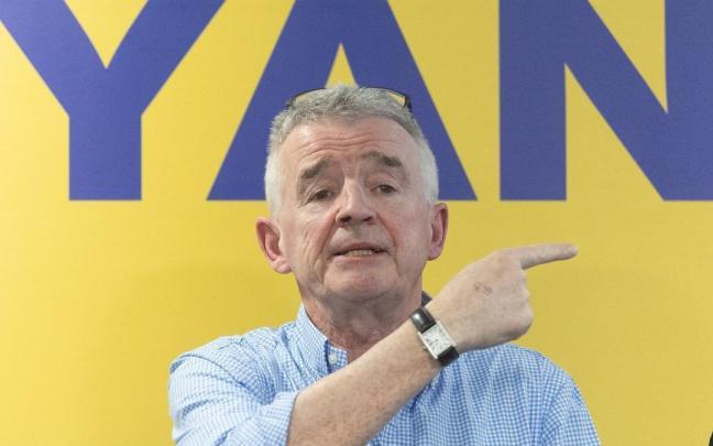 El consejero delegado de Ryanair, Michael O'Leary, durante una rueda de prensa de Ryanair. / EP El consejero delegado de Ryanair, Michael O'Leary, durante una rueda de prensa de Ryanair.