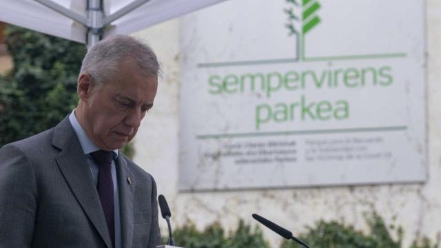 Urkullu, durante el acto en memoria de las víctimas de la covid en Euskadi.