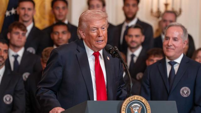 El presidente de los Estados Unidos, Donald Trump, en una recepción en la Casa Blanca.