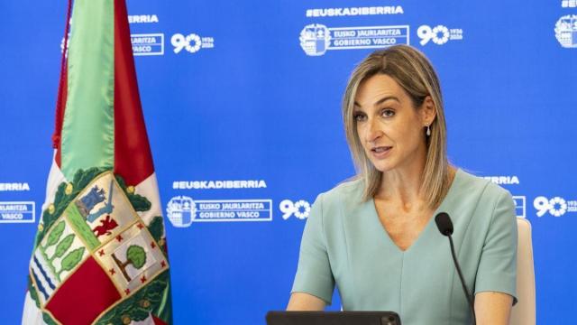 Maria Ubarretxena, en una rueda de prensa posterior al Consejo de Gobierno