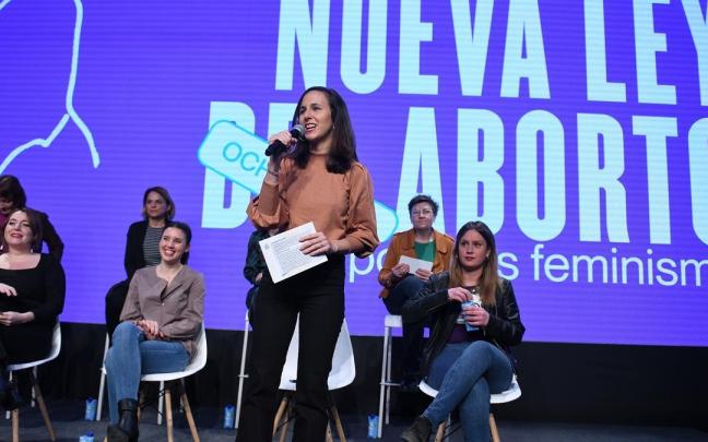 Ione Belarra, en un acto este sábado.