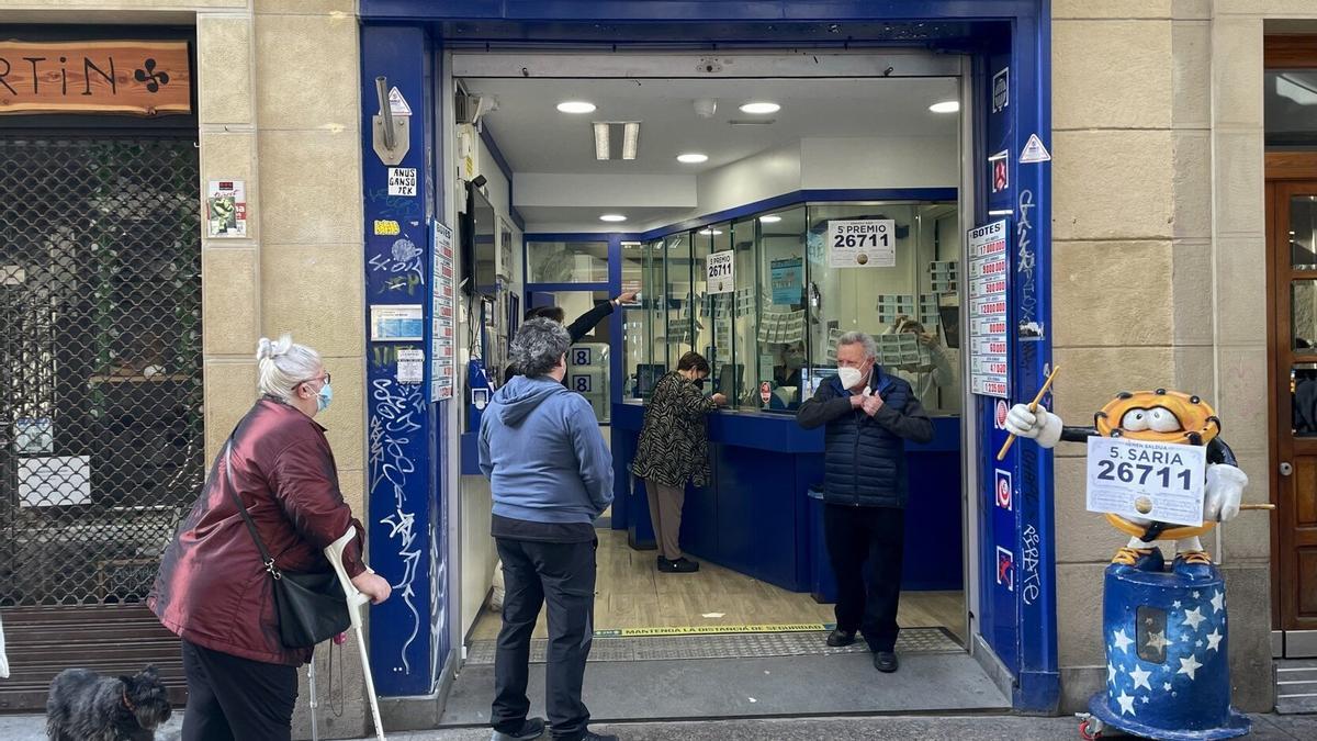 Compra de lotería en Donostia