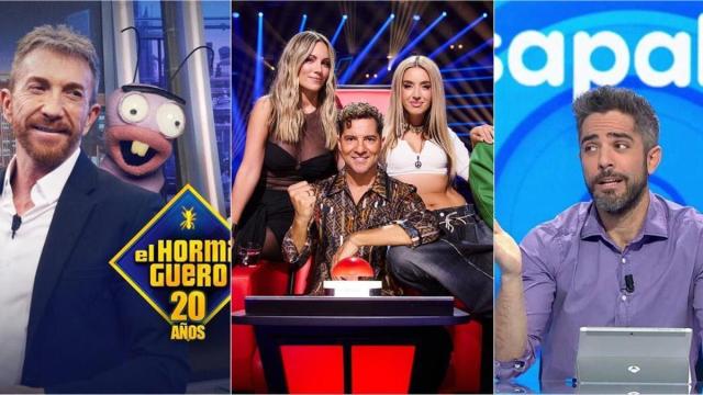 Imágenes de ‘El Hormiguero’, ‘La Voz’ y ‘Pasapalabra’ durante su paso por Antena 3.