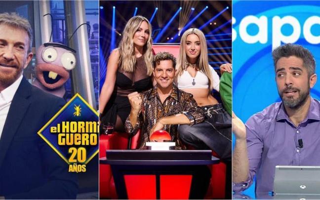 Imágenes de ‘El Hormiguero’, ‘La Voz’ y ‘Pasapalabra’ durante su paso por Antena 3.