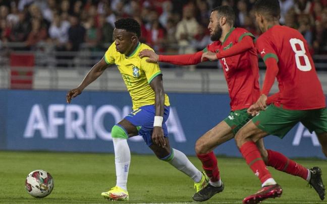 Marruecos y Brasil se enfrentaron este sábado en un amistoso.