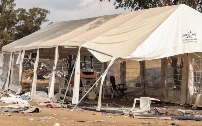 Escenario del ataque de Hamás en un festival de música en Israel el pasado 7 de octubre.