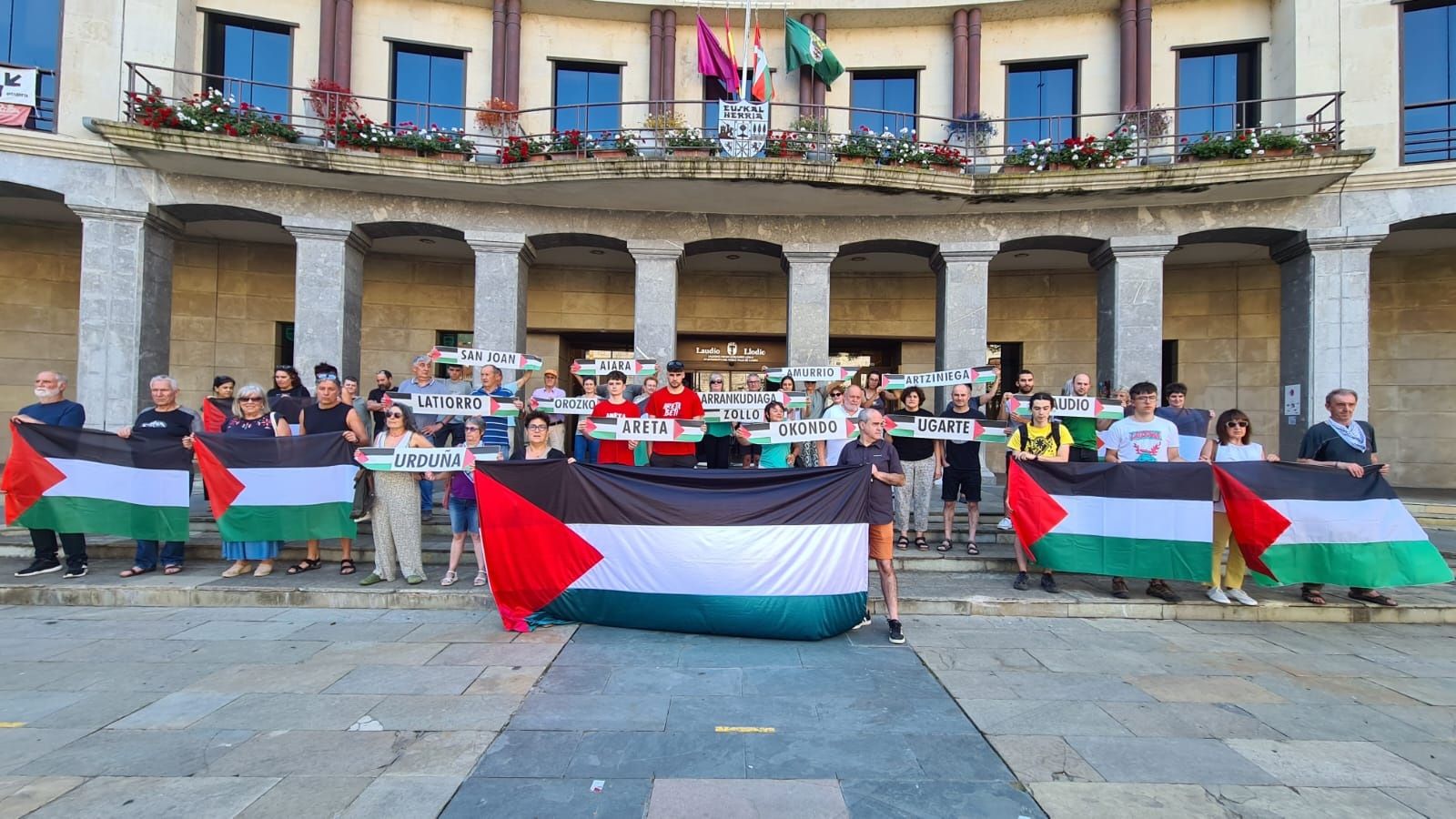 Una de las muchas actuaciones llevadas a cabo en Laudio en solidaridad con el pueblo palestino