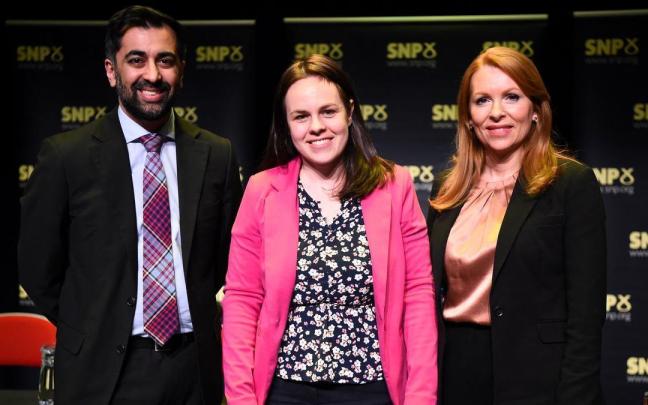 Ash Regan, Humza Yousaf y Kate Forbes, lo stres candidatos a las primarias del SNP. Ash Regan, Humza Yousaf y Kate Forbes, lo stres candidatos a las primarias del SNP.