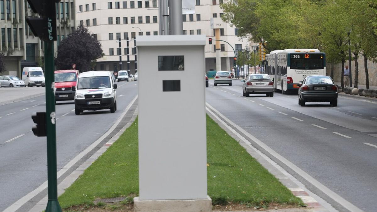 Radar de la avenida del Ejército de Pamplona.