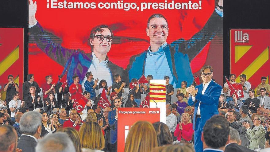 Pedro Sánchez, una ausencia muy “presente” en el incio de la campaña catalana.