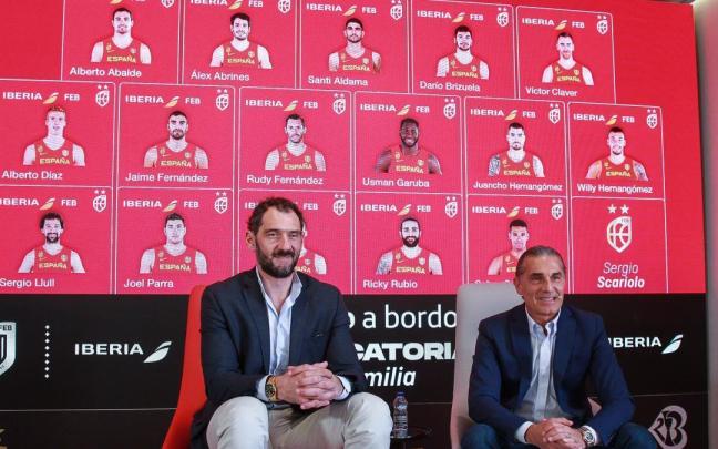 Jorge Garbajosa y Sergio Scariolo dan a conocer la lista de los 16 jugadores para el Mundial.