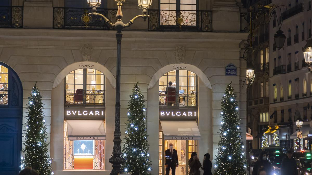 Imagen de la joyería Bulgari asaltada en parís por tres individuos.