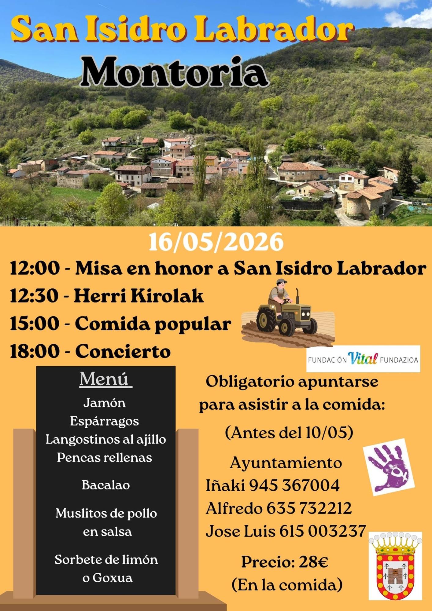 Programa de San Isidro en Montoria