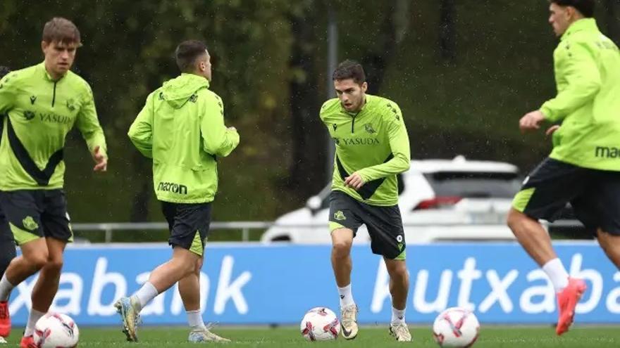 Zakharyan, en el entrenamiento de Zubieta. / REAL SOCIEDAD