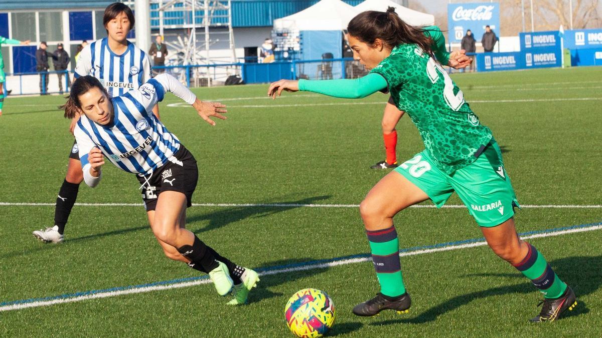 Un lance del partido de las Gloriosas saldado con derrota ante el Levante