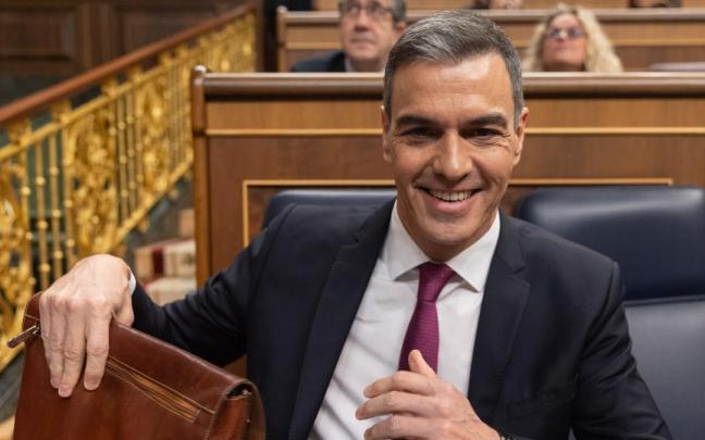 Pedro Sánchez, este miércoles en el Congreso.