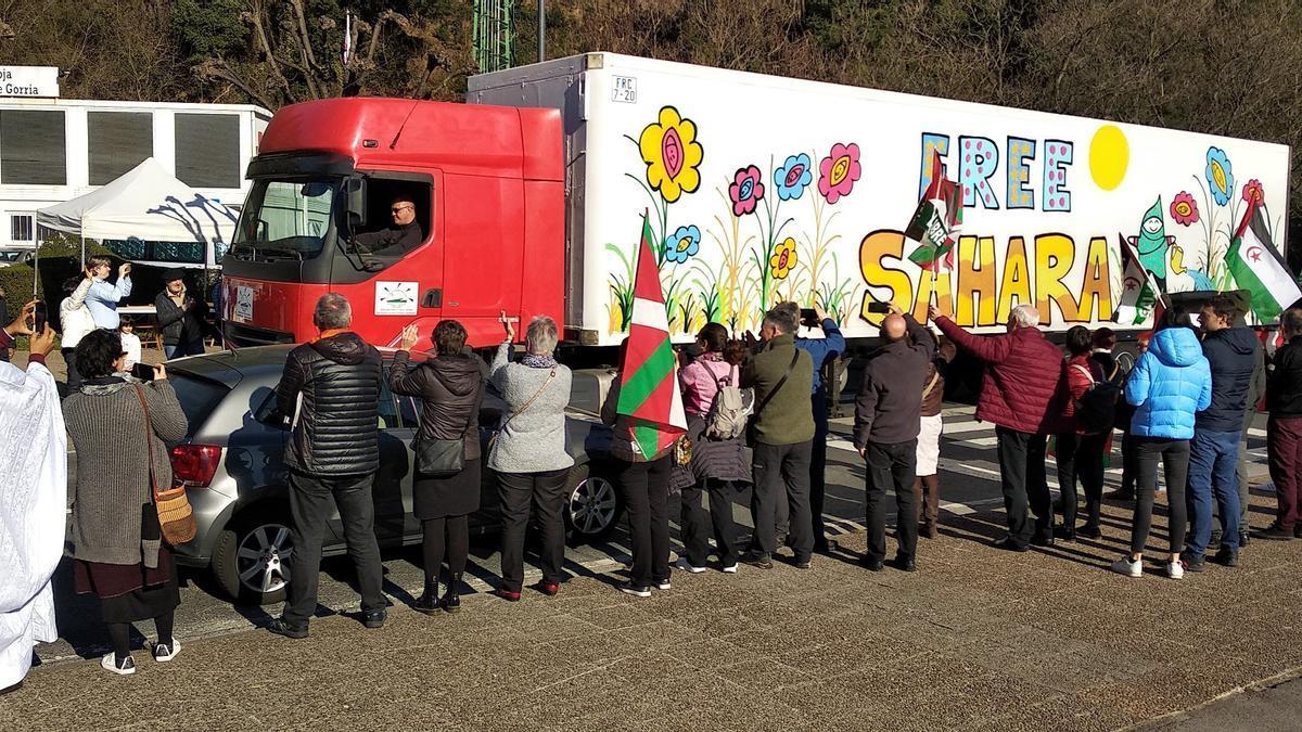 La caravana vasca solidaria con el sahara partió de Laudio en 2019