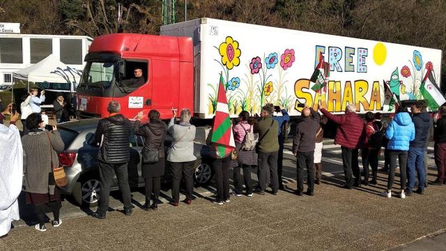 La caravana vasca solidaria con el sahara partió de Laudio en 2019 / Cedida La caravana vasca solidaria con el sahara partió de Laudio en 2019