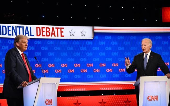 Donald Trump y Joe Biden durante el debate que han protagonizado a cuatro meses de las elecciones. / EP Donald Trump y Joe Biden durante el debate que han protagonizado a cuatro meses de las elecciones.