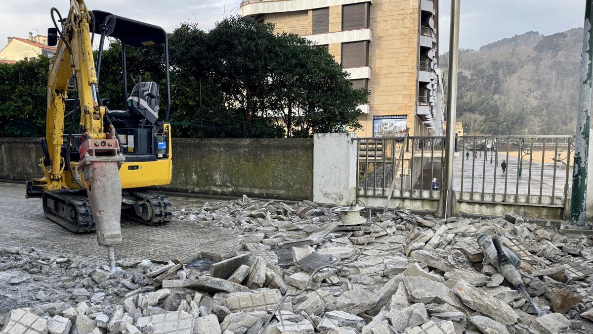 Obras en las calles Balea y Madoz de Zarautz que durarán unos cuatro meses.