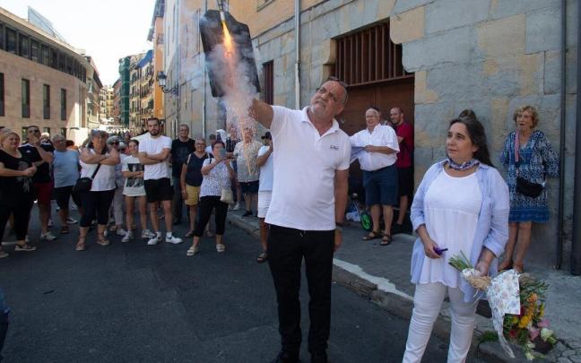 Chupinazo de las fiestas de la calle Santo Domingo de Pamplona