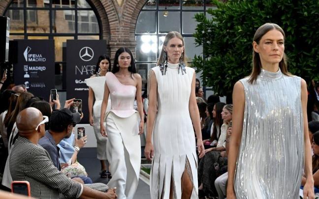 Imagen de un desfile de la última edición de la Mercedes-Benz Fashion Week Madrid.