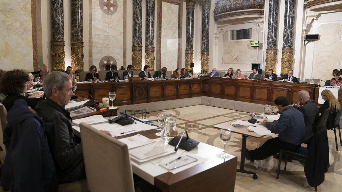 Imagen de una sesión plenaria en el Ayuntamiento de Donostia