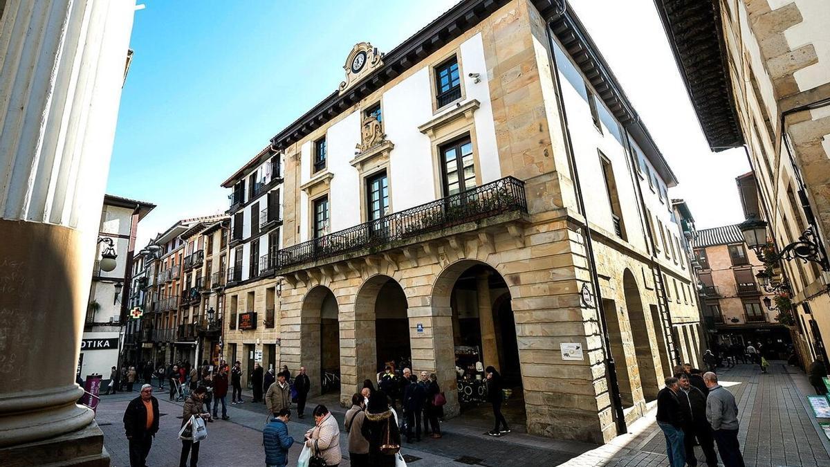 El centro de Ordizia, con su ayuntamiento