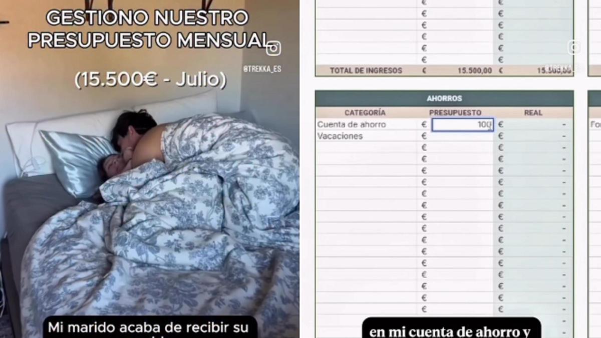 El presupuesto de una pareja que afirma reunir 15.500 euros cada mes está dejando boquiabiertos a cientos de usuarios en redes sociales.