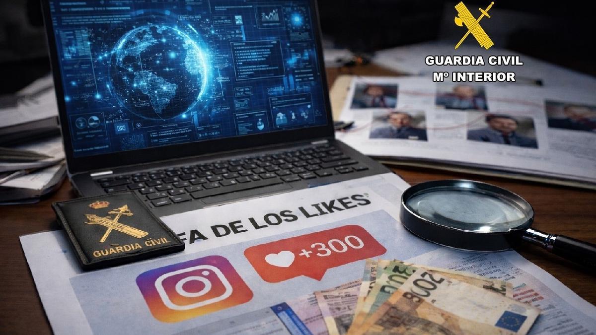 La Guardia Civil ha detenido a cinco personas como presuntos autores de la estafa de los likes, ofrecer trabajos bien remunerados a cambio de ir pidiendo cantidades de dinero a sus víctimas.