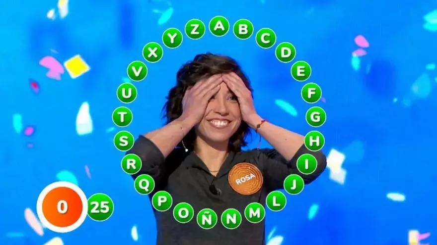 Rosa Rodríguez gana el bote de 2.716.000 euros de ‘Pasapalabra’ tras completar las 25 palabras del Rosco.