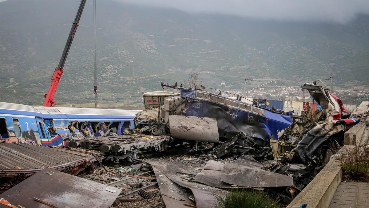 El grave accidente entre dos trenes en Grecia.